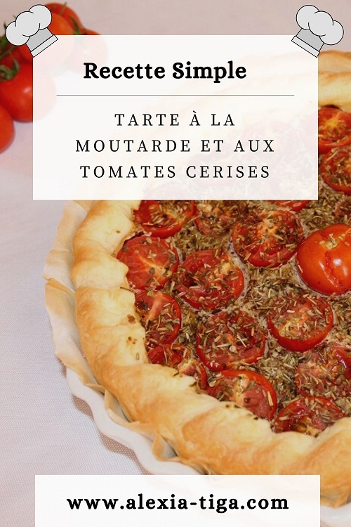 tarte à la moutarde et aux tomates cerises