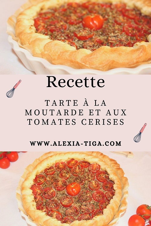 tarte à la moutarde et aux tomates cerises