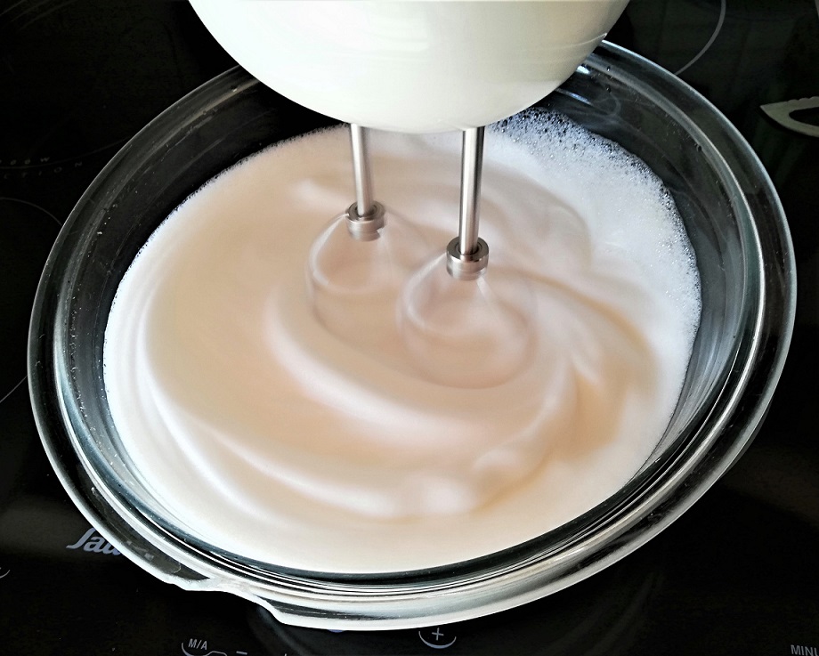 mousse aquafaba en neige