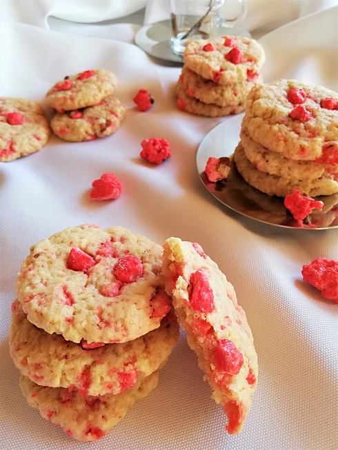 cookies aux pralines roses vegan