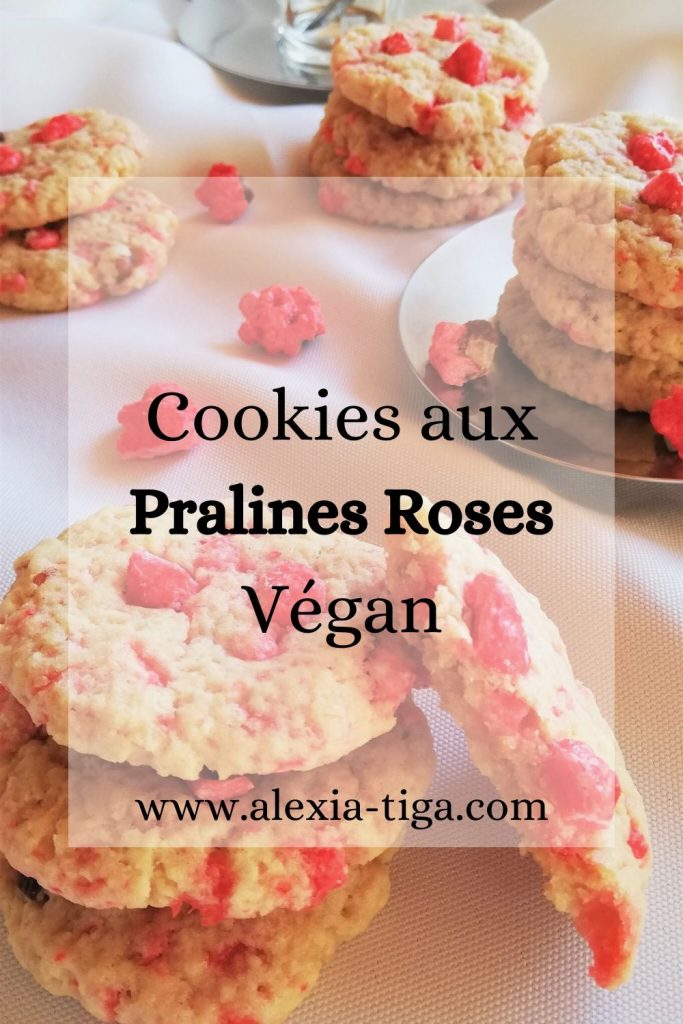 cookies aux pralines roses vegan