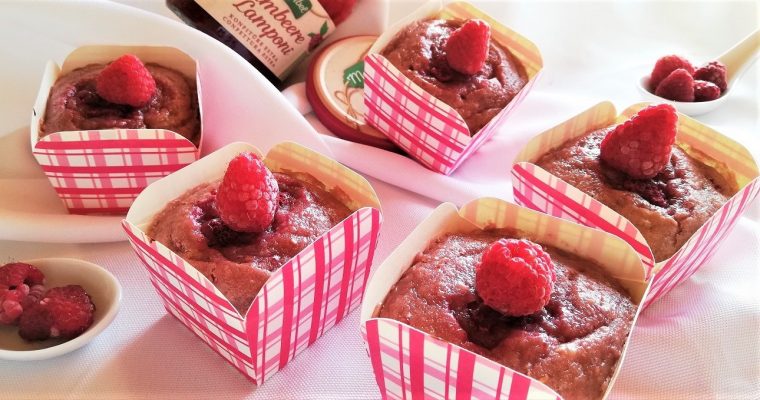 Muffins à la confiture de framboises