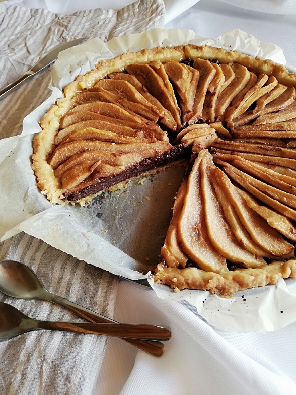 Tarte poire chocolat amande