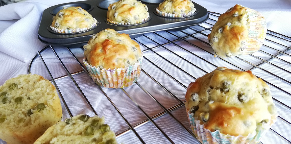 Muffins aux petits pois express