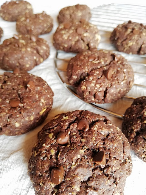 cookies chocolat flocon d'avoine vegan