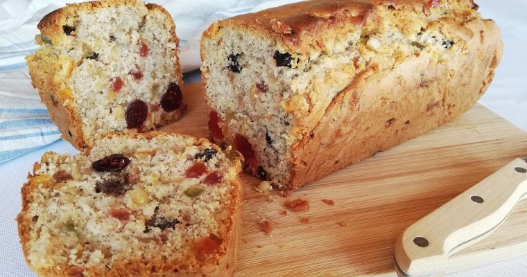 Cake aux fruits confits Vegan