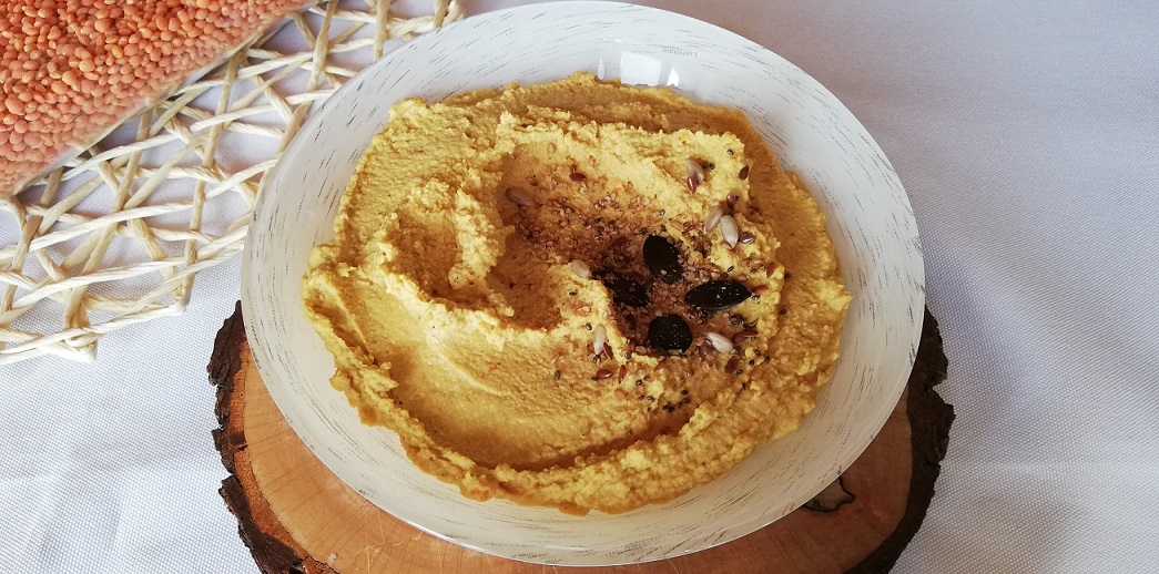 Houmous de lentilles corail