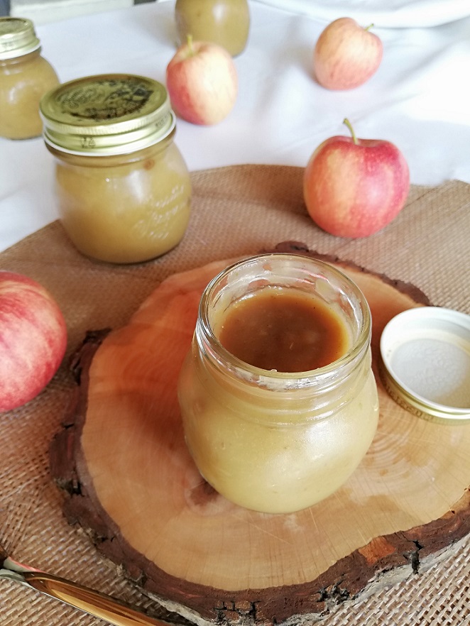 compotée de pommes au thé matcha