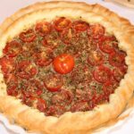 tarte à la moutarde et aux tomates cerises