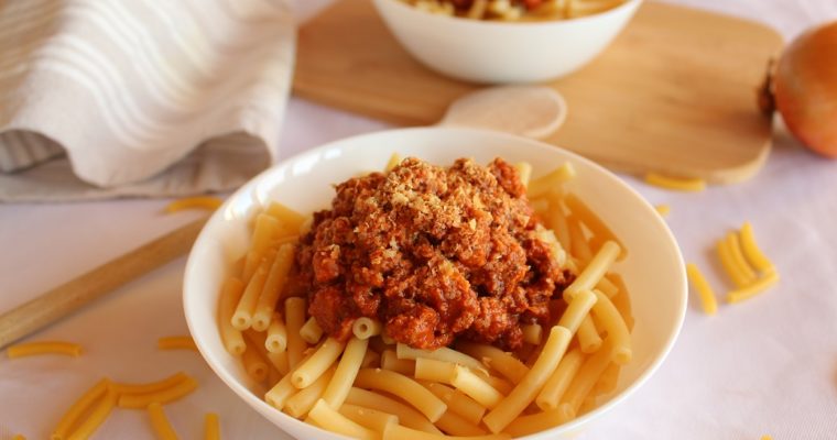 Pâtes à la bolognaise vegan