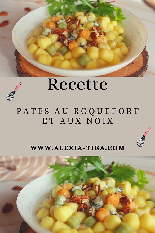 pâtes au roquefort et aux noix