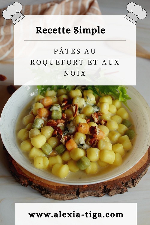 pâtes au roquefort et aux noix