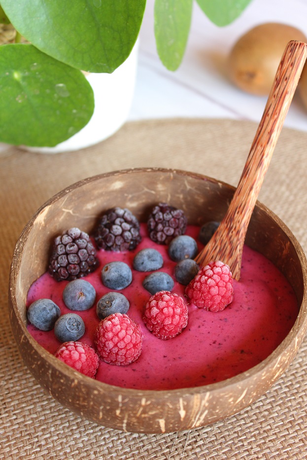 smoothie bowl aux fruits rouges