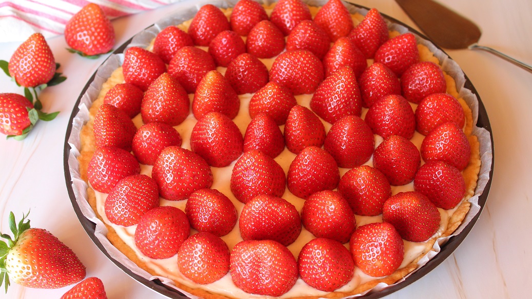 Tarte aux fraises légère