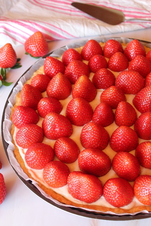 tarte aux fraises légère