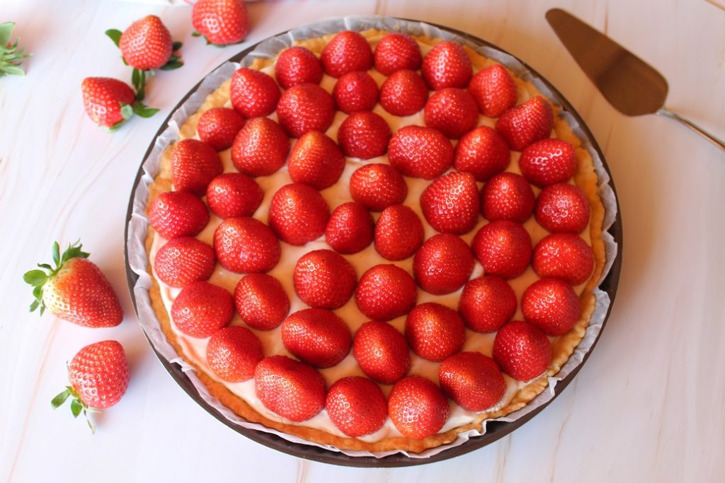 tarte aux fraises légère