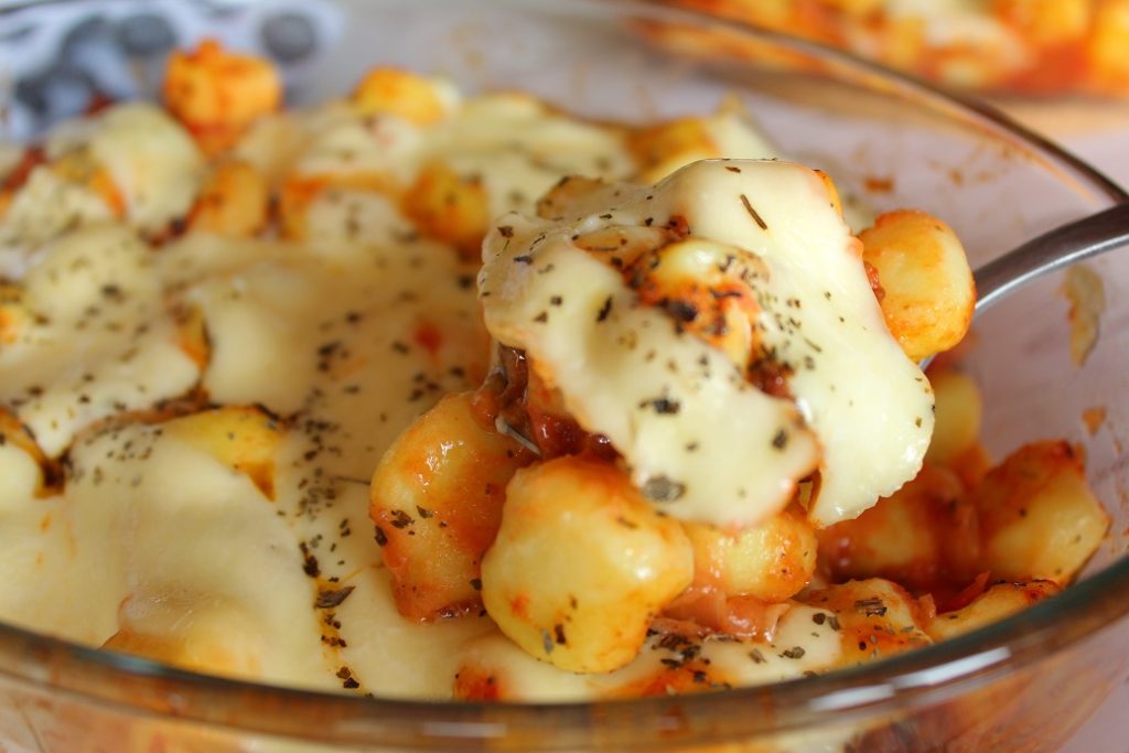 gratin de gnocchi tomate mozzarella