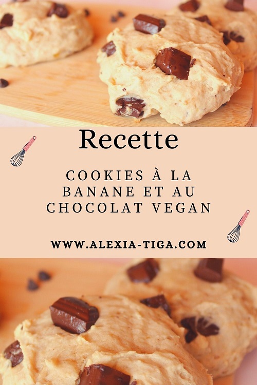 cookies à la banane et au chocolat vegan