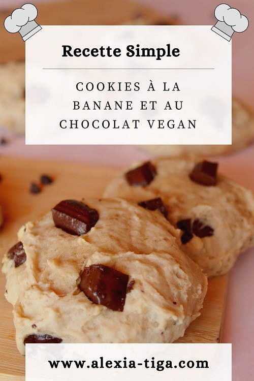 cookies à la banane et au chocolat vegan