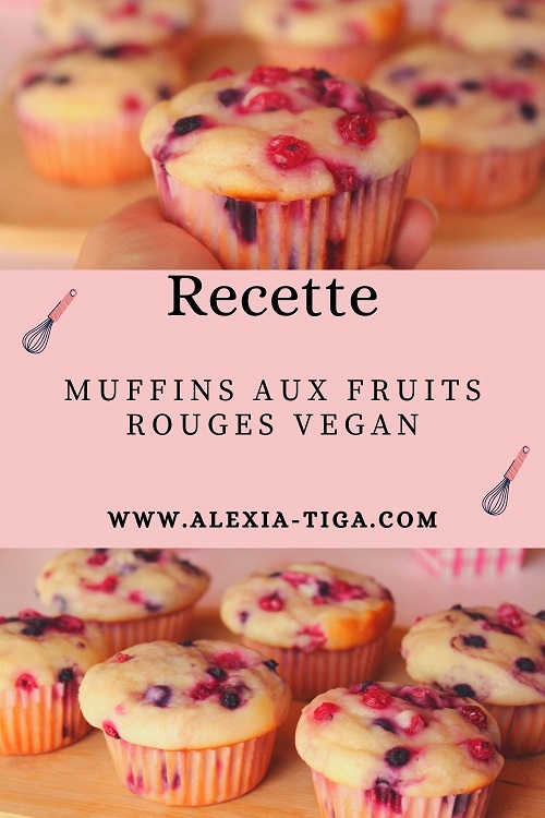 muffins aux fruits rouges vegan et moelleux