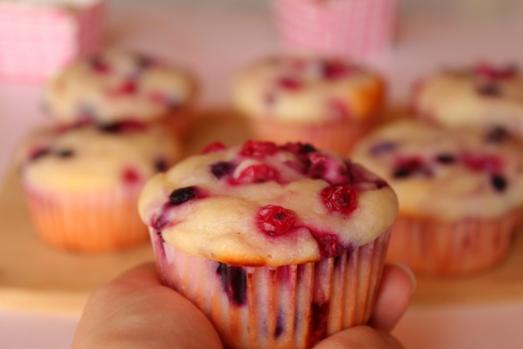 muffins aux fruits rouges vegan et moelleux