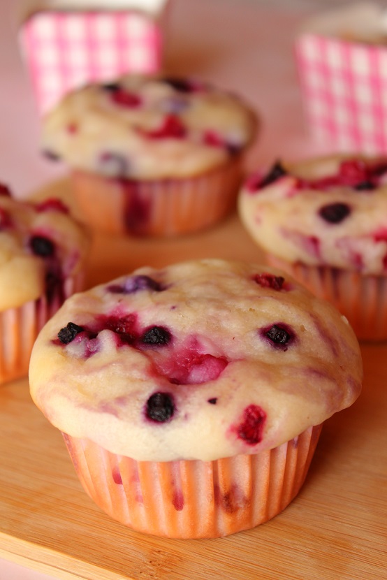 muffins aux fruits rouges vegan et moelleux